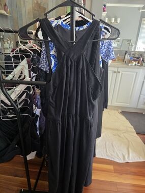 a new day Black Cross-Back Maxi Dress